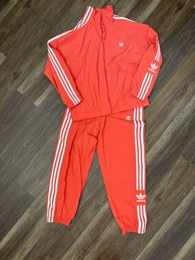 Adidas  LockUp Track Joggers and Jacket Set with White Three-Stripes